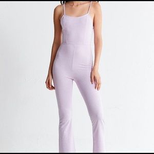 Urban Outfitters Lavender Gingham Bodycon Jumpsuit